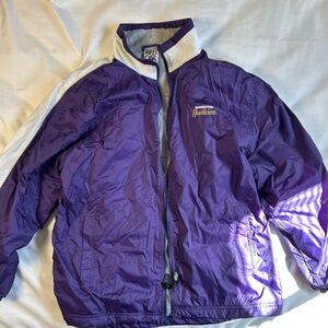 Vintage Washington Huskies Jacket Purple Fleece Lined Full Zip NCAA